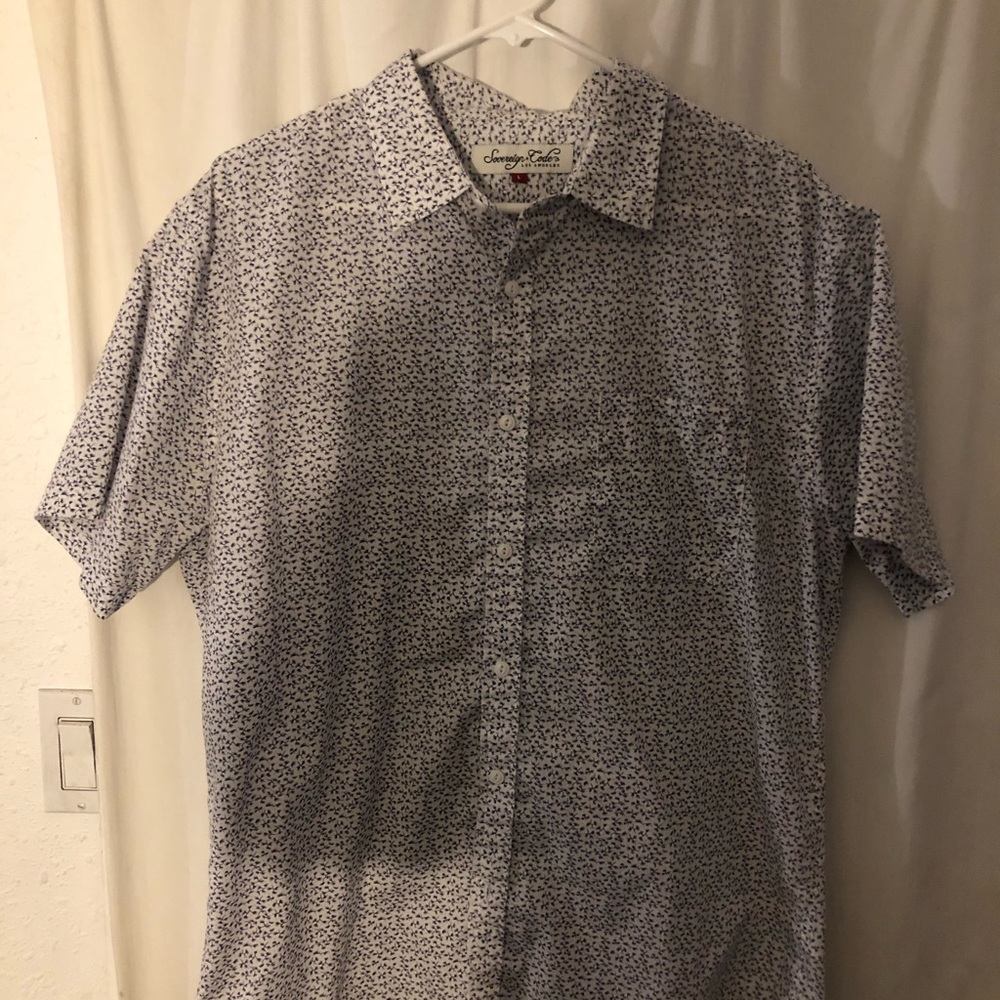 Casual Flower Print button Up
